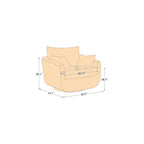 360° Swivel Accent Armchair, 39.3" Oversized, Curry