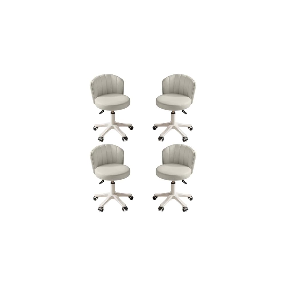 Small Home Office Desk Chair, Armless Comfy Vanity Chair, Black 2 PCS