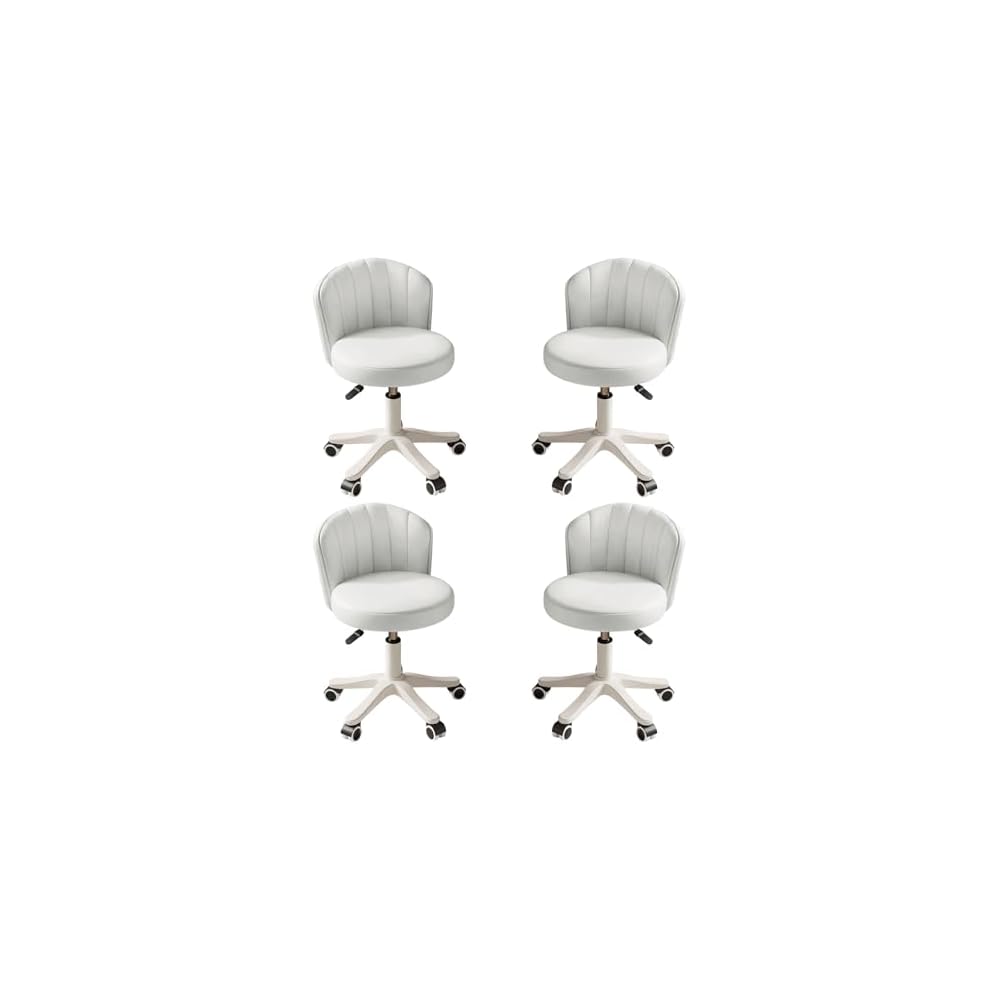 Small Home Office Desk Chair, Armless Comfy Vanity Chair, Black 2 PCS