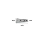 heyous 2 Sets 120x49mm Metal Silver Sectional Sofa Interlocking Connector Bed Parts Heavy Duty Interlocking Hangers Furniture Connector Bed Replacement Parts