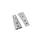 heyous 2 Sets 120x49mm Metal Silver Sectional Sofa Interlocking Connector Bed Parts Heavy Duty Interlocking Hangers Furniture Connector Bed Replacement Parts