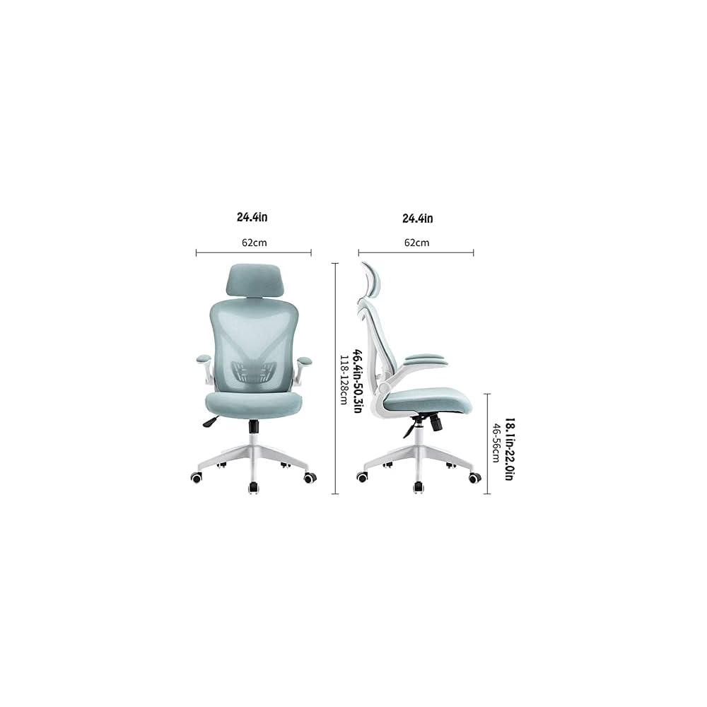 Ergonomic Office Chair for Home Work, Reversible Desk Chair with Lumbar Support, Height Adjustable Computer Chair, Mesh Swivel Executive Chair with Firm Seat Cushion (Color: B) (G)