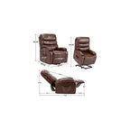 Living Room Chairs Electric Power Lift Recliner Chair Massage Lumbar Heating Sofa w/Pocket Footrest