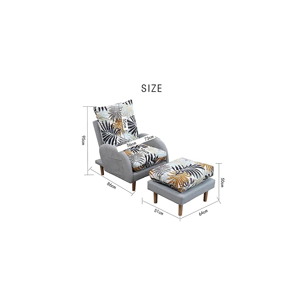 Adjustable Recliner Armchair with Footstool 3 Position Sofa Chair 150KG Weight Capacity Perfect for Living Room & Bedroom Comfort
