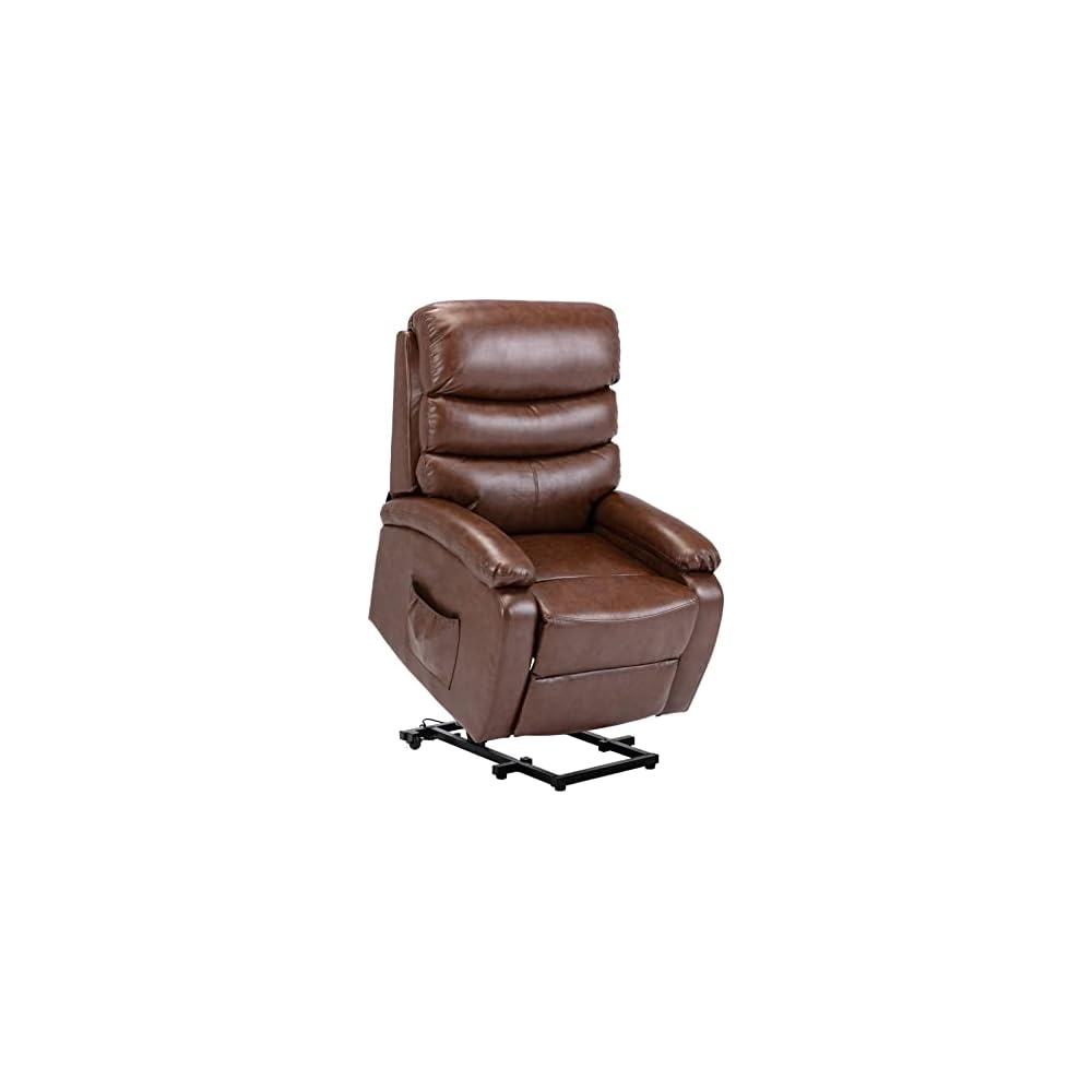 Living Room Chairs Electric Power Lift Recliner Chair Massage Lumbar Heating Sofa w/Pocket Footrest