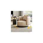 Lounge Chair Luxury Nordic Style Leather Single Sofa Mid-Century Armchair Backrest High-Density Sponge Modern Swivel Accent Sofa for Hotel Club Sales Office Living Room Balcony Meetings(Rotatable)