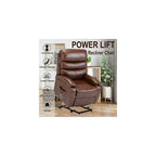 Living Room Chairs Electric Power Lift Recliner Chair Massage Lumbar Heating Sofa w/Pocket Footrest