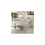 JACH 122.82" Cloud Couch Sectional for Living Room, Modular 3 Seats Sofas, Convertible Sectional Couches, Cushion Covers Removable, Two Corners and One Middle Sofa for Living Room (Beige)