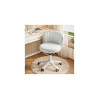 Small Home Office Desk Chair, Armless Comfy Vanity Chair, Black 2 PCS