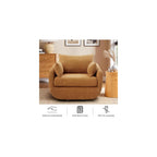 360° Swivel Accent Armchair, 39.3" Oversized, Curry