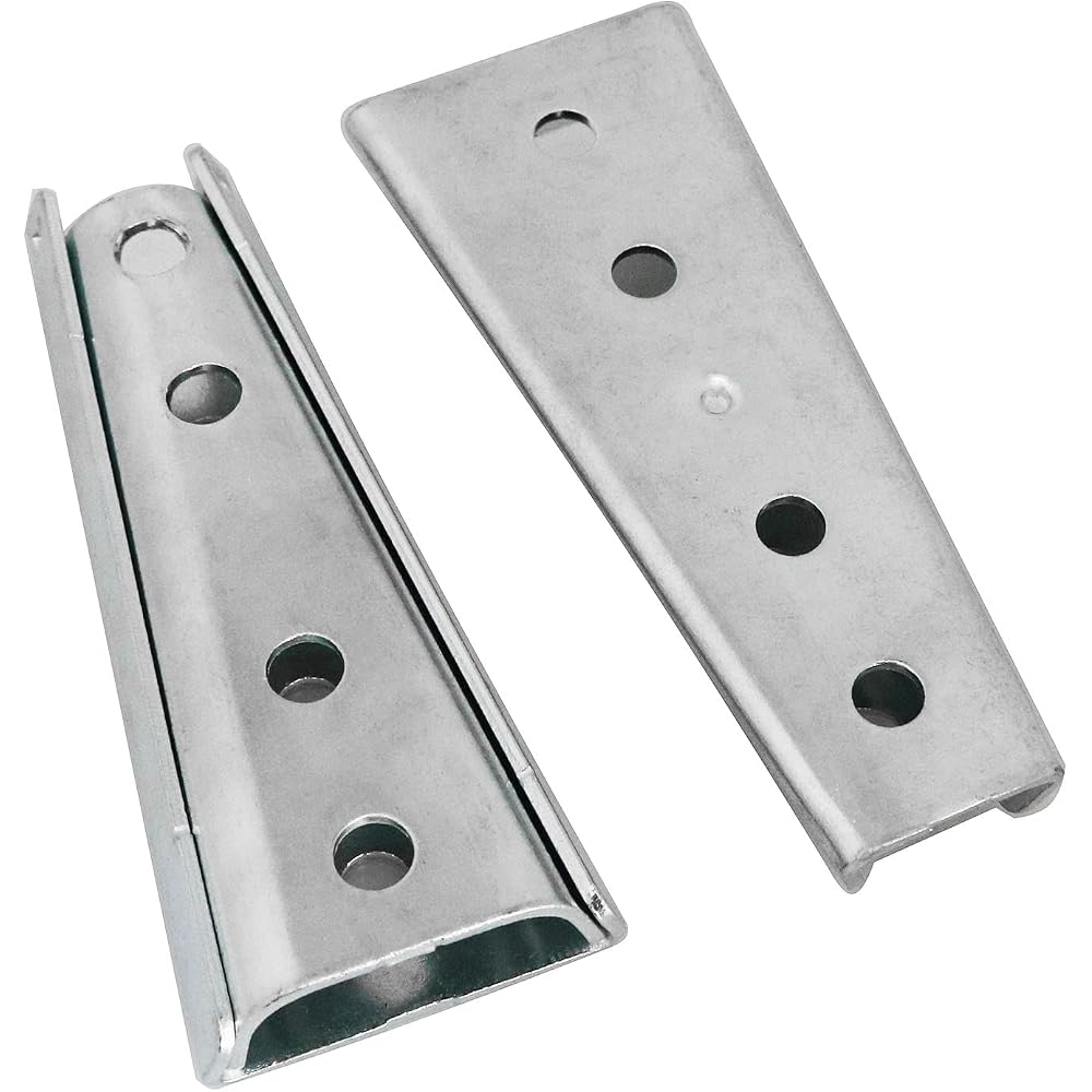 heyous 2 Sets 120x49mm Metal Silver Sectional Sofa Interlocking Connector Bed Parts Heavy Duty Interlocking Hangers Furniture Connector Bed Replacement Parts