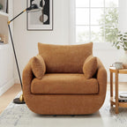 360° Swivel Accent Armchair, 39.3" Oversized, Curry